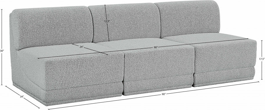 Canapé en tissu boucle Ollie