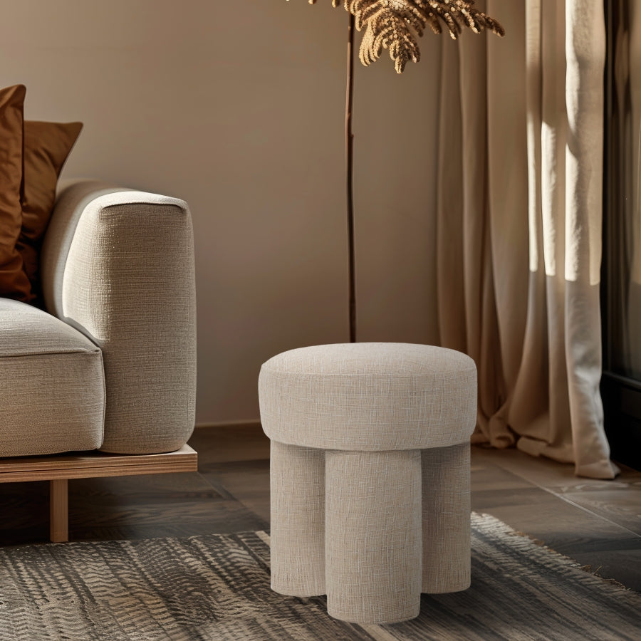 Pouf/tabouret en tissu Larson