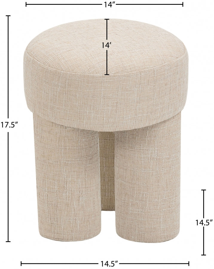 Pouf/tabouret en tissu Larson