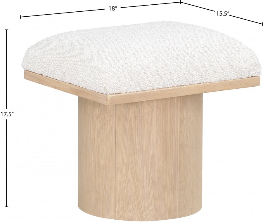 Banc/tabouret en tissu Pavilion Boucle