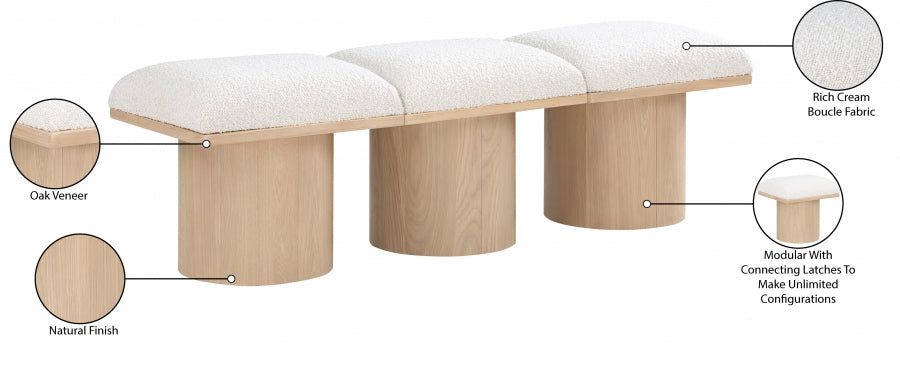 Tissu Boucle Pavillon 3pc. Banc Modulaire