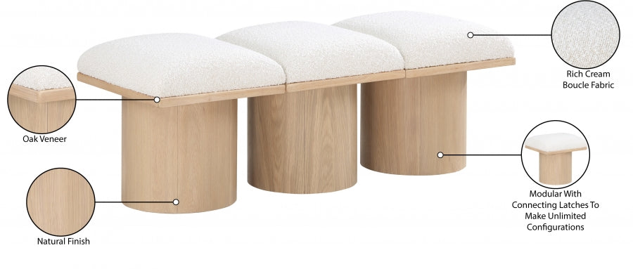 Tissu Boucle Pavillon 3pc. Banc Modulaire