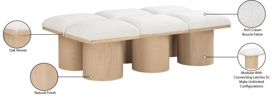 Tissu Boucle Pavillon 6pc. Banc Modulaire