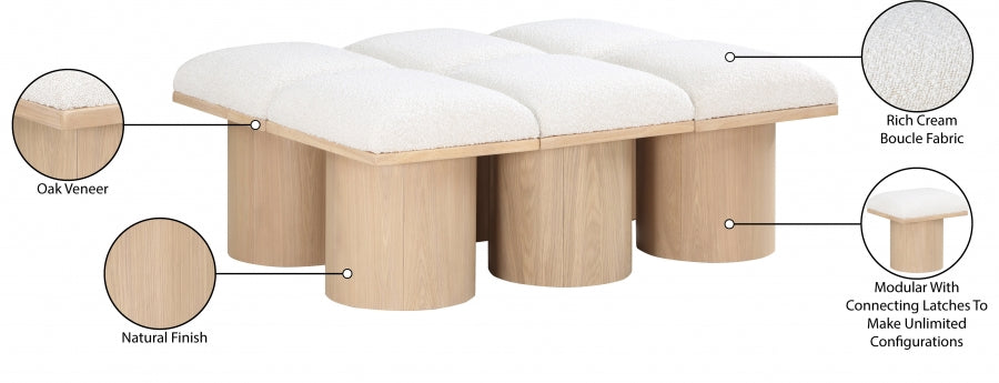 Tissu Boucle Pavillon 6pc. Banc Modulaire