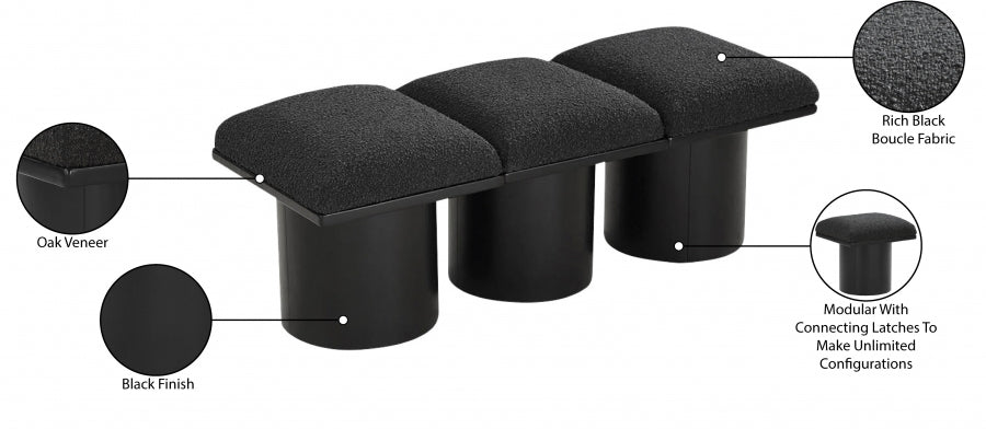 Tissu Boucle Pavillon 3pc. Banc Modulaire
