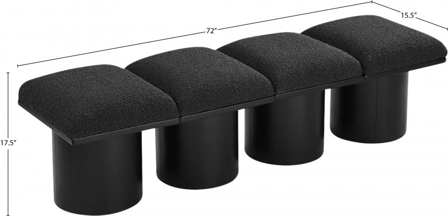 Pavilion Boucle Fabric 4pc. Modular Bench