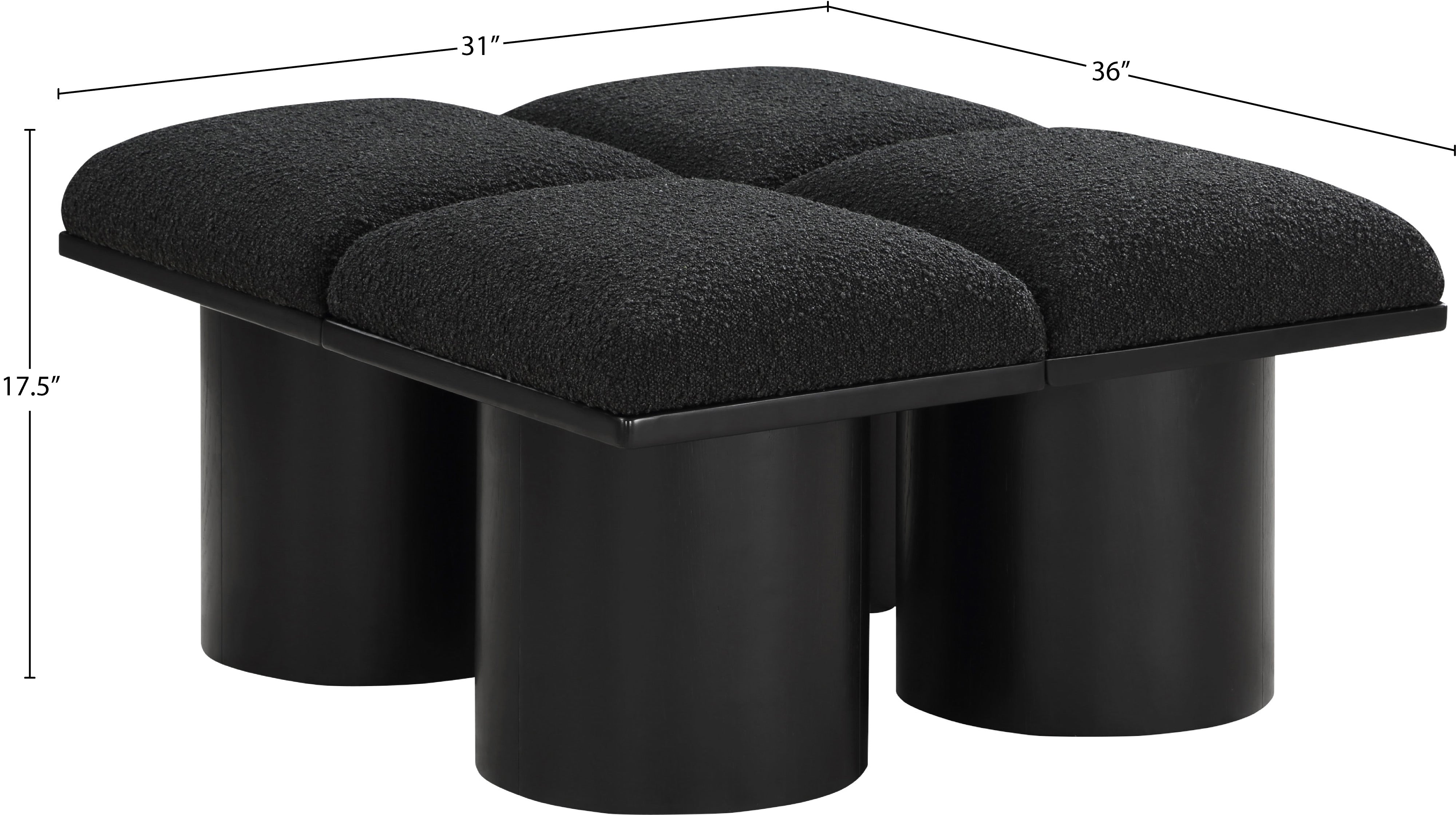 Tissu Boucle Pavillon 4pc. Banc Modulaire