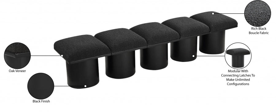 Tissu Boucle Pavillon 5pc. Banc Modulaire