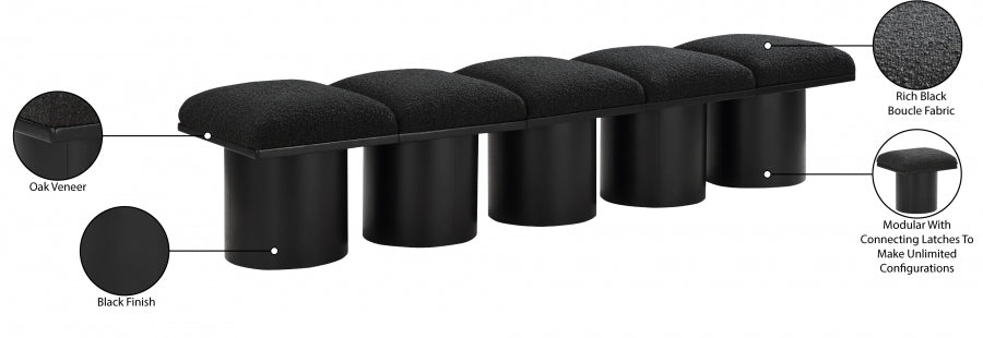 Tissu Boucle Pavillon 5pc. Banc Modulaire