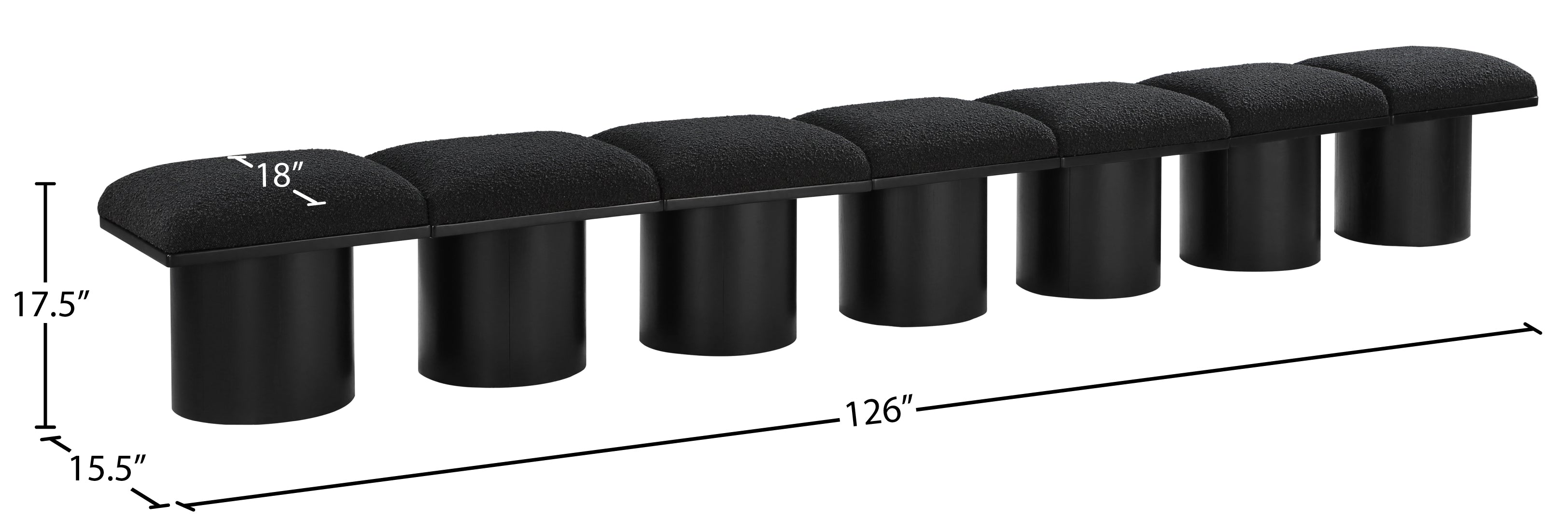 Tissu Boucle Pavillon 7pc. Banc Modulaire