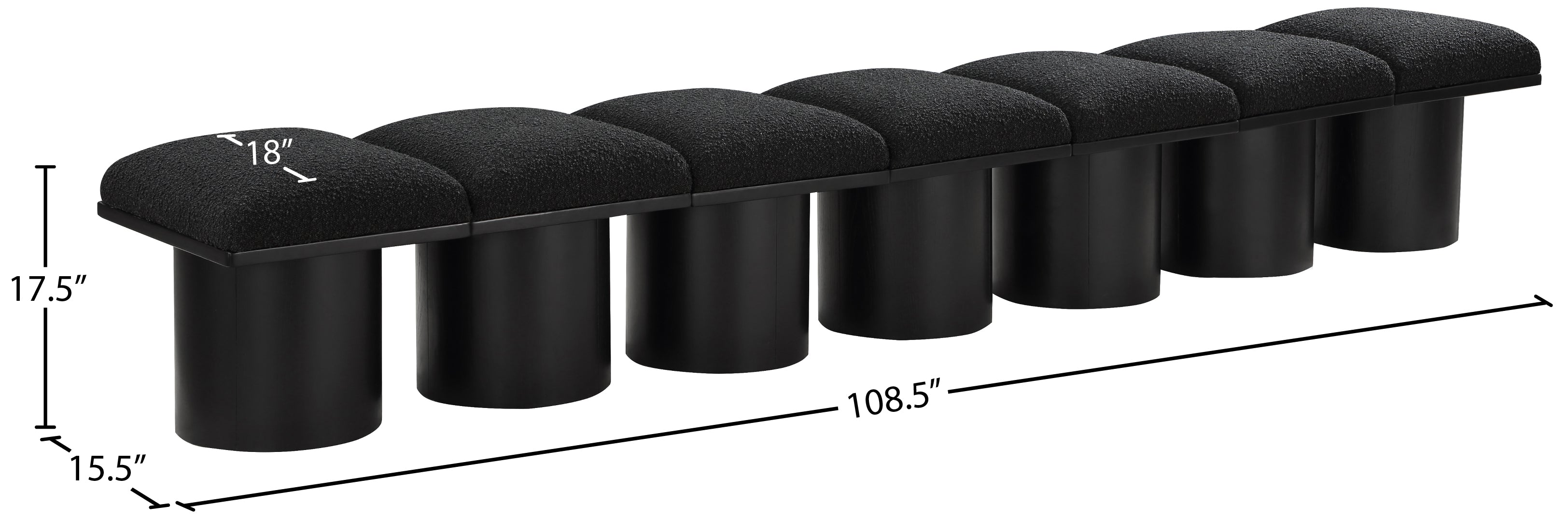 Tissu Boucle Pavillon 7pc. Banc Modulaire
