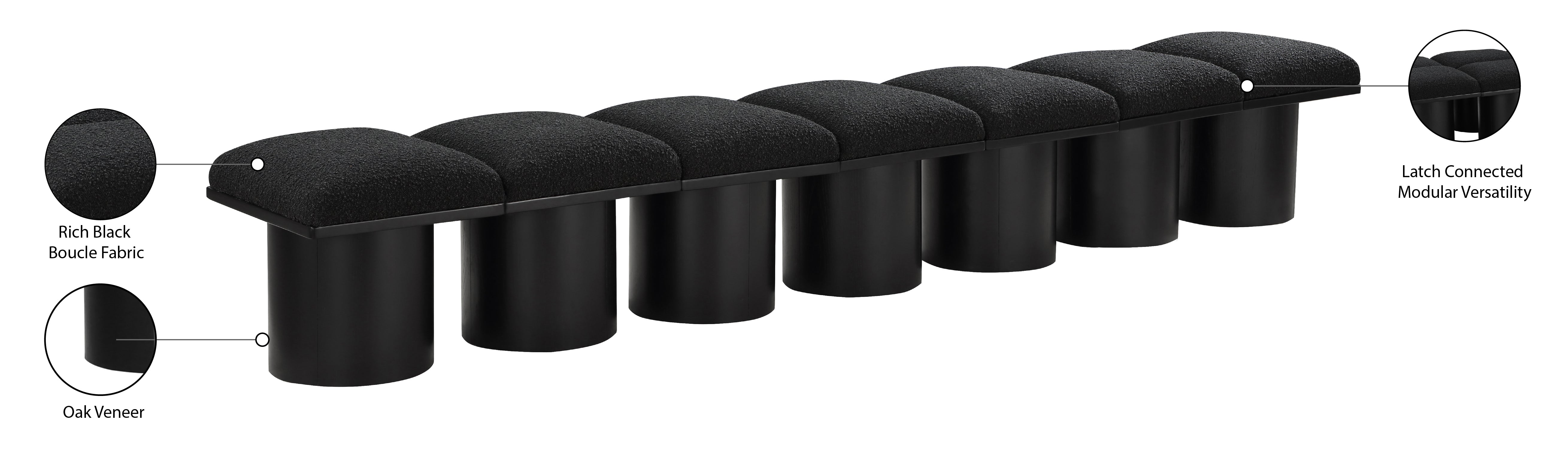 Tissu Boucle Pavillon 7pc. Banc Modulaire