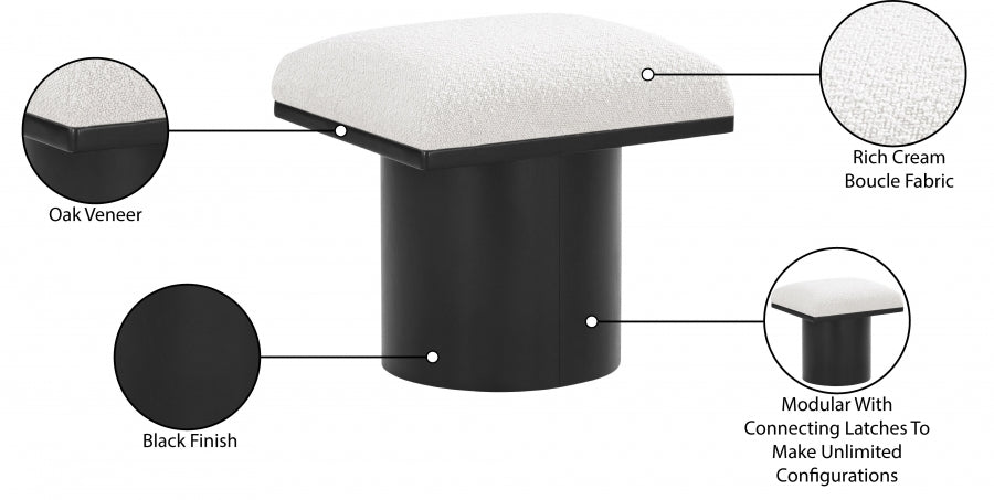 Banc/tabouret en tissu Pavilion Boucle