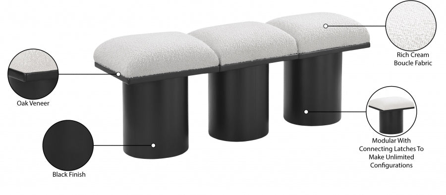 Tissu Boucle Pavillon 3pc. Banc Modulaire