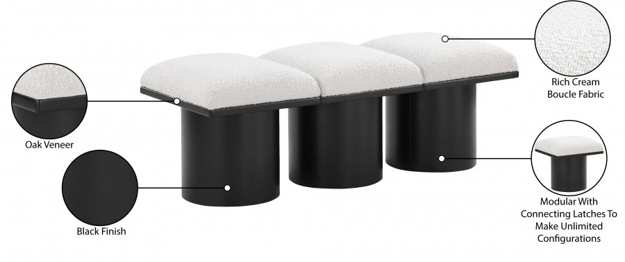 Tissu Boucle Pavillon 3pc. Banc Modulaire
