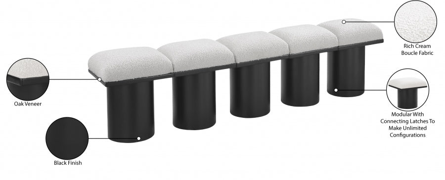 Tissu Boucle Pavillon 5pc. Banc Modulaire