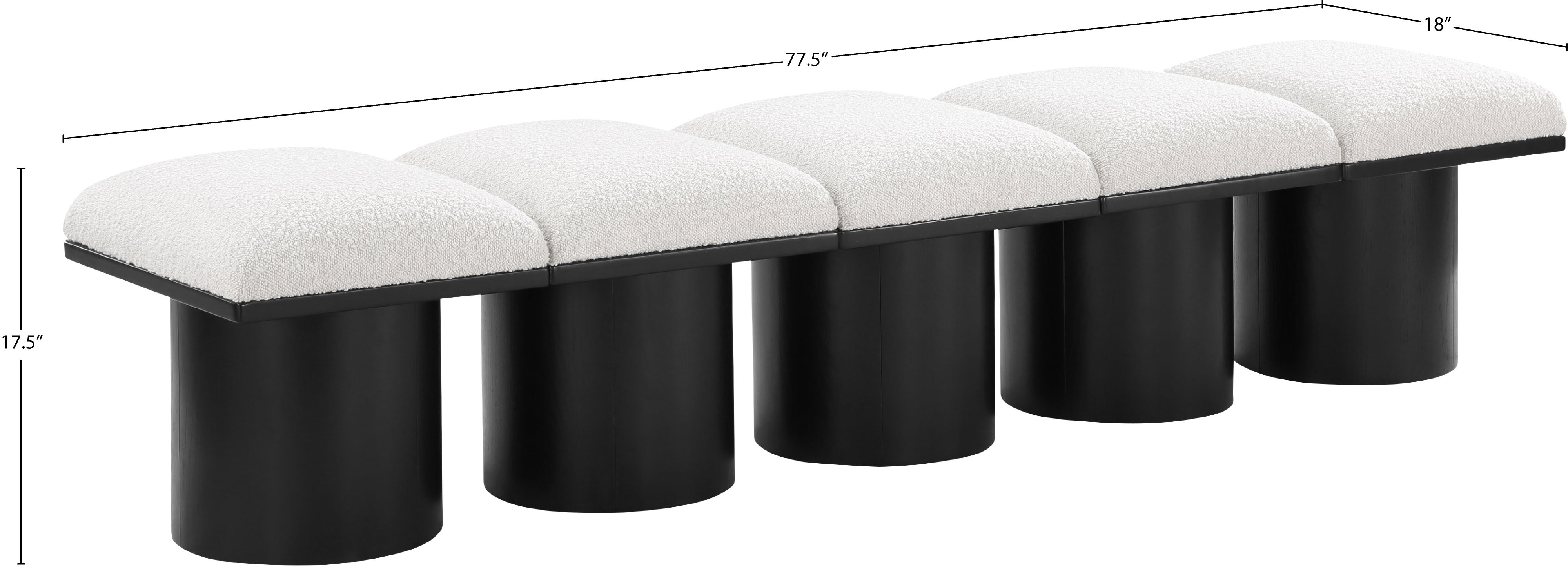 Tissu Boucle Pavillon 5pc. Banc Modulaire