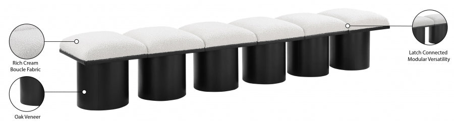 Tissu Boucle Pavillon 6pc. Banc Modulaire