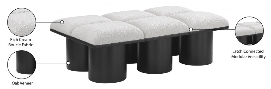 Tissu Boucle Pavillon 6pc. Banc Modulaire