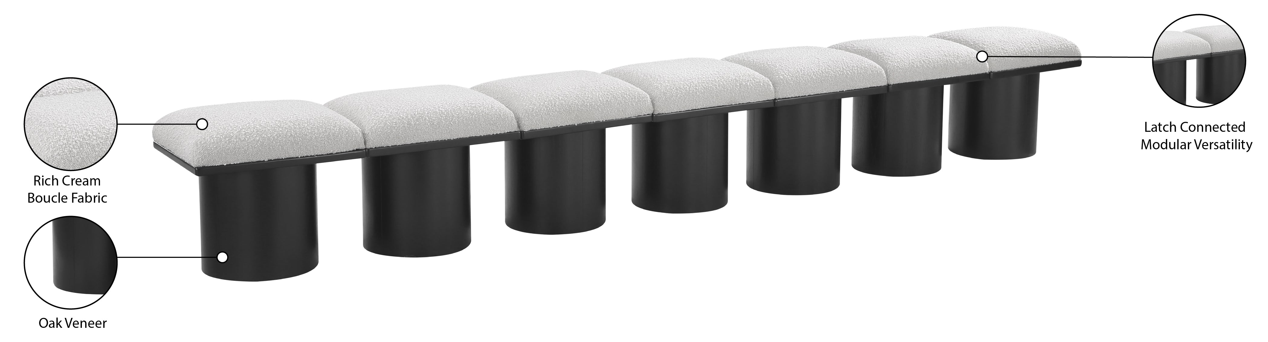 Tissu Boucle Pavillon 7pc. Banc Modulaire