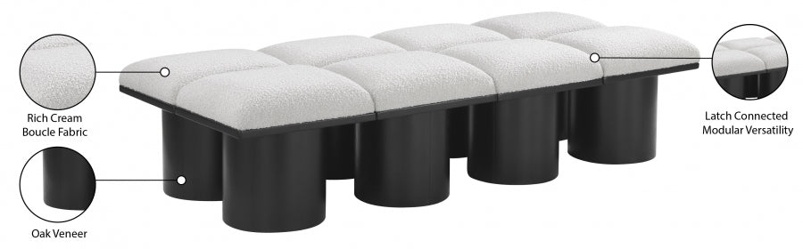 Tissu Boucle Pavillon 8pc. Banc Modulaire