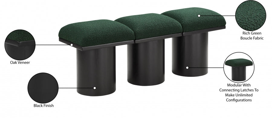 Tissu Boucle Pavillon 3pc. Banc Modulaire