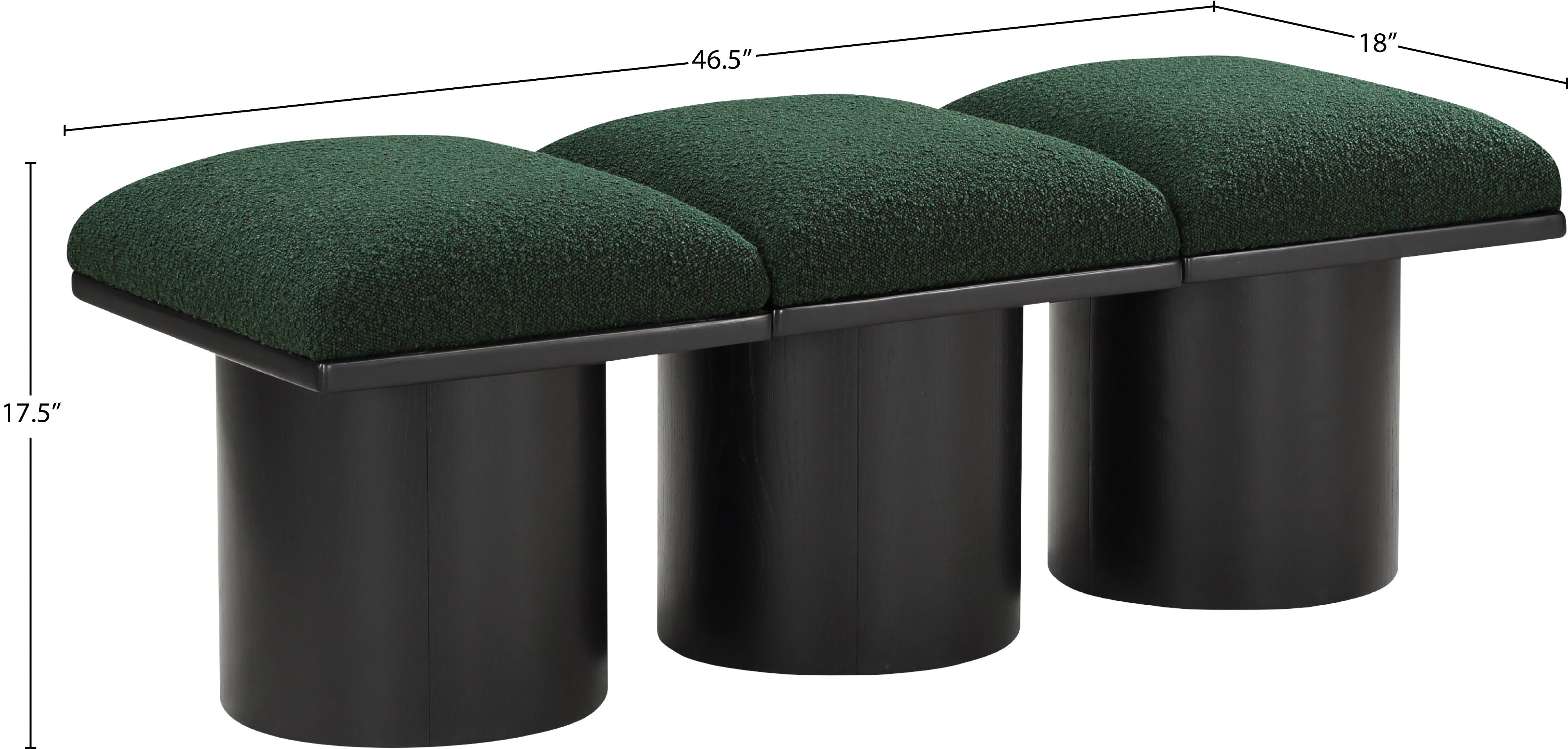 Tissu Boucle Pavillon 3pc. Banc Modulaire
