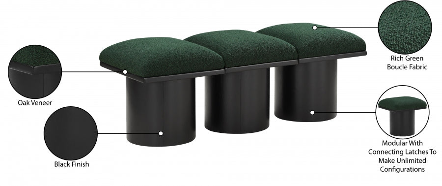 Tissu Boucle Pavillon 3pc. Banc Modulaire