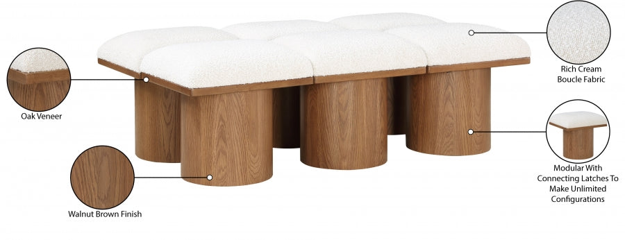Tissu Boucle Pavillon 6pc. Banc Modulaire