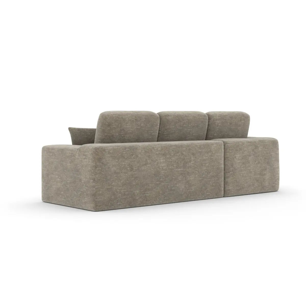 Sectionnel Isabel avec Chaise Longue | Taupe et ressorts ensachés