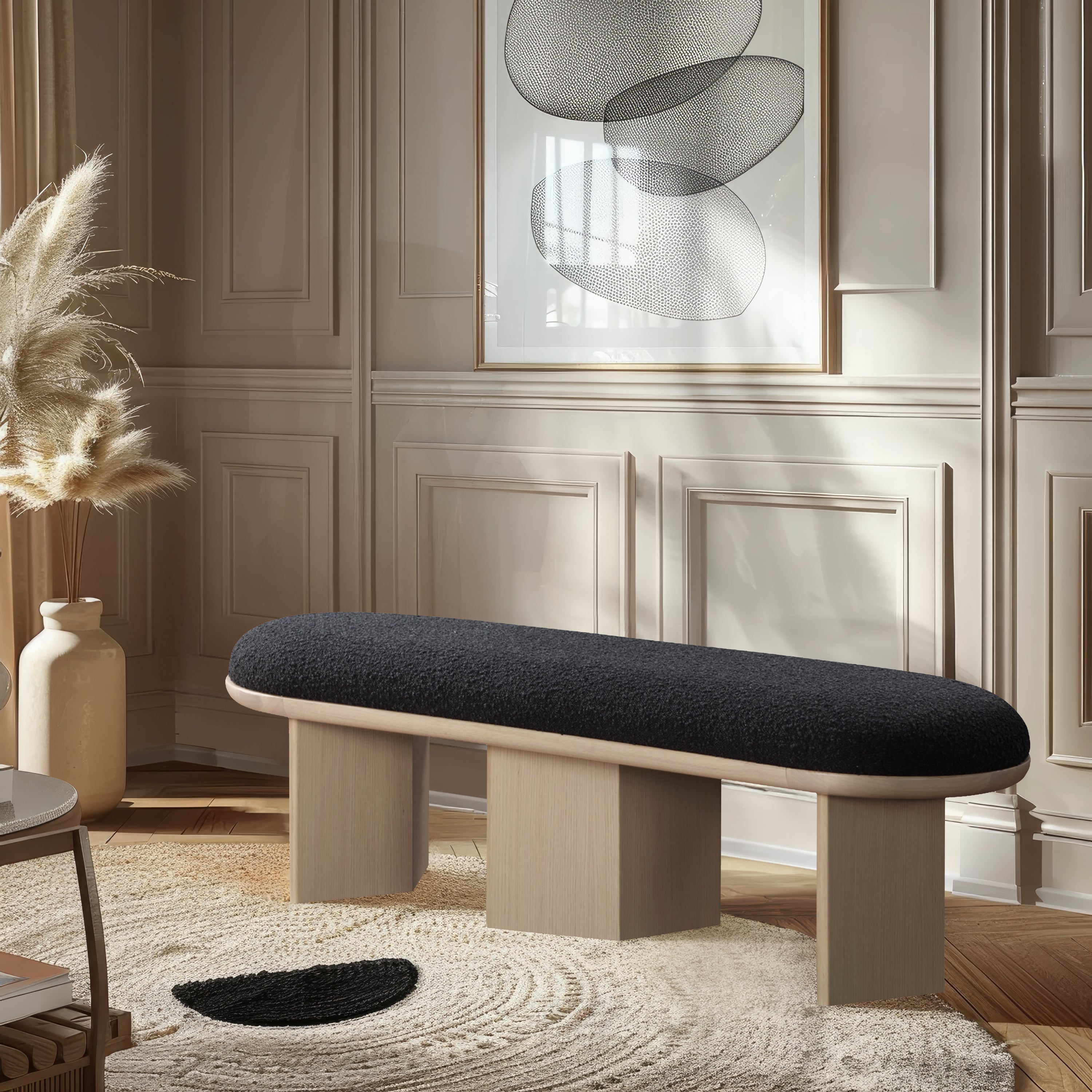 Banc en tissu Wilshire Boucle