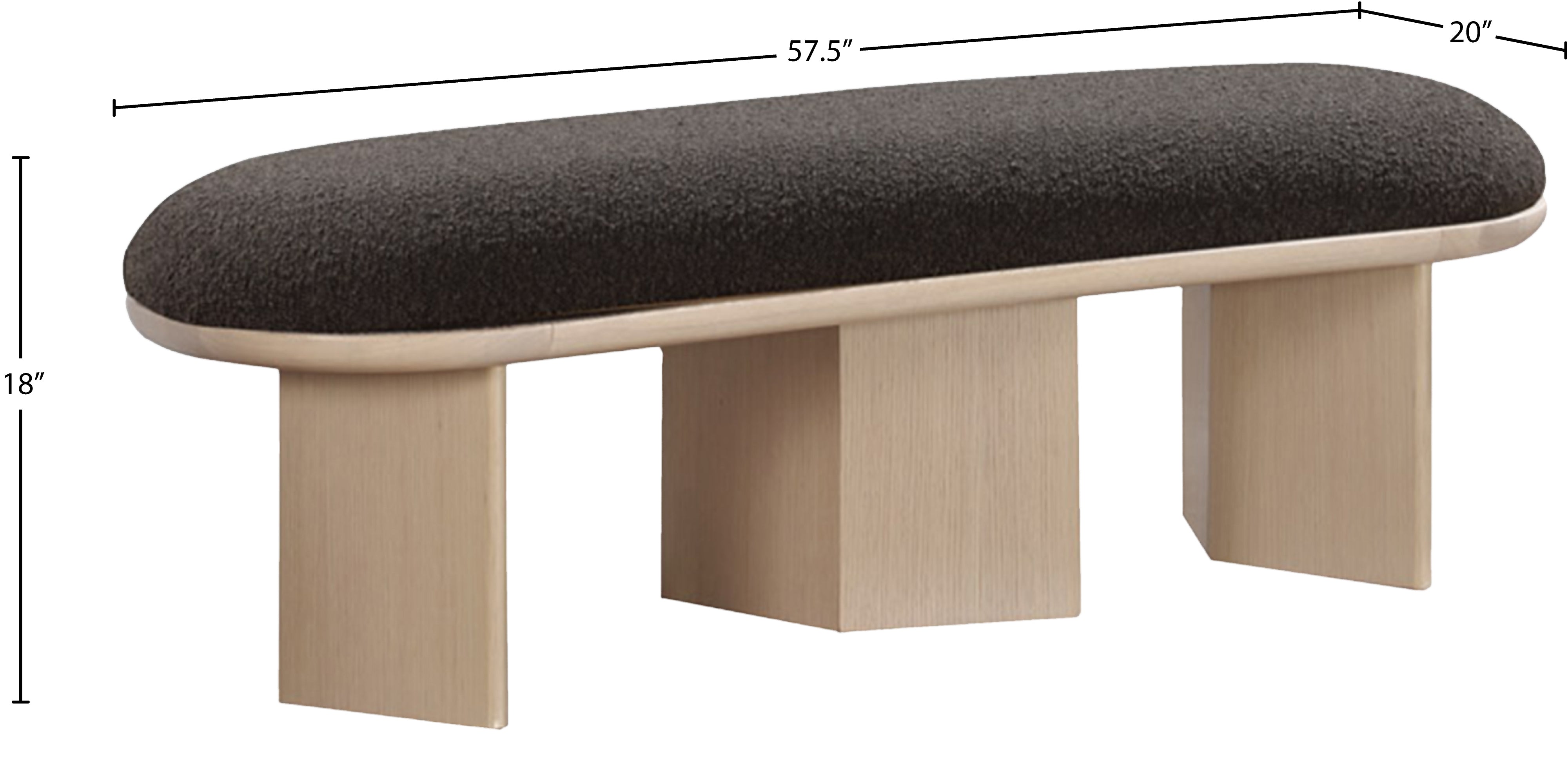 Banc en tissu Wilshire Boucle