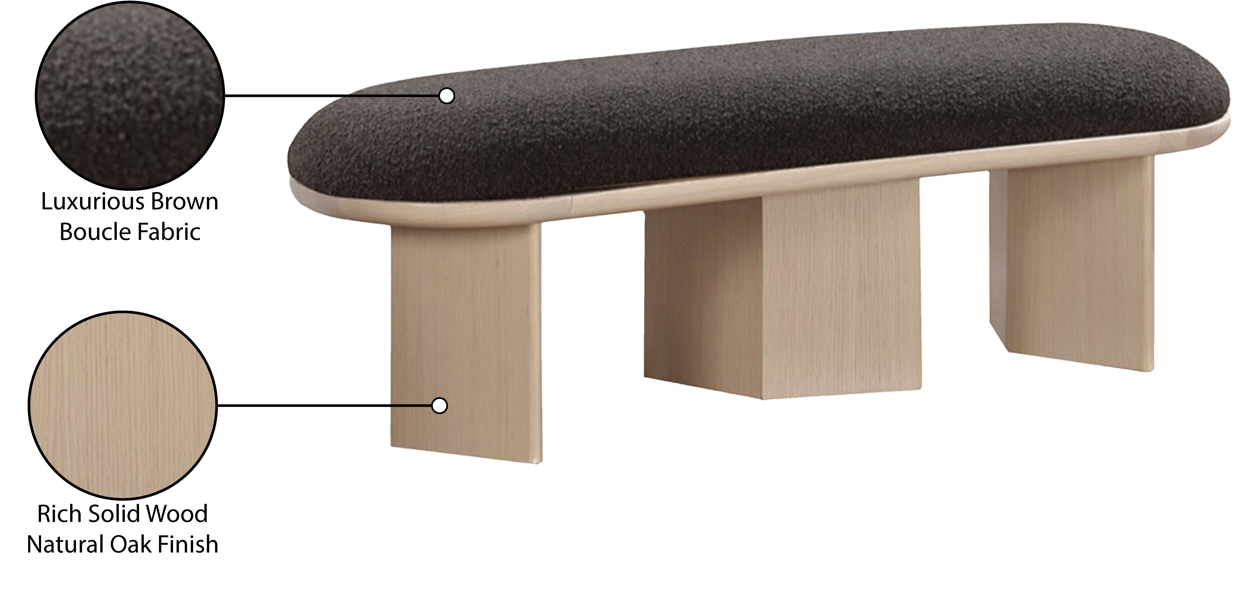 Banc en tissu Wilshire Boucle