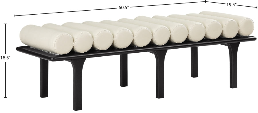 Banc en cuir végétalien Landon