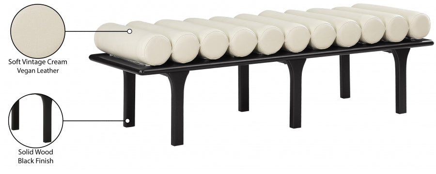 Banc en cuir végétalien Landon