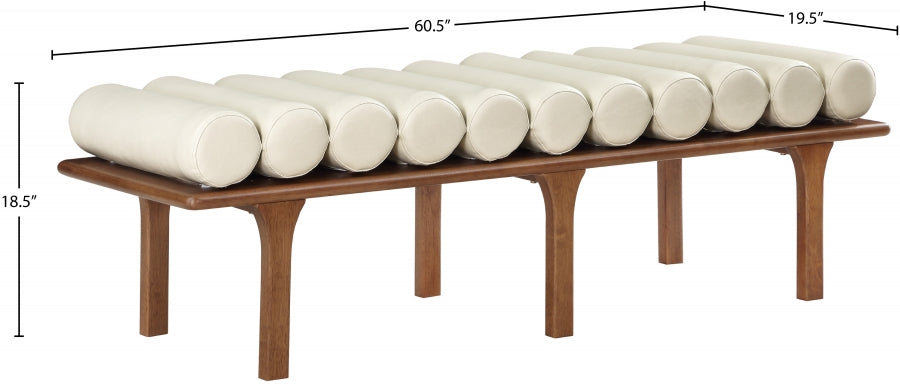 Banc en cuir végétalien Landon