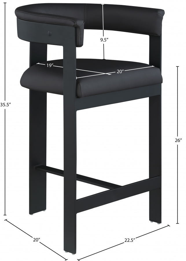 Tabourets de bar/comptoir en cuir végétalien Romeo