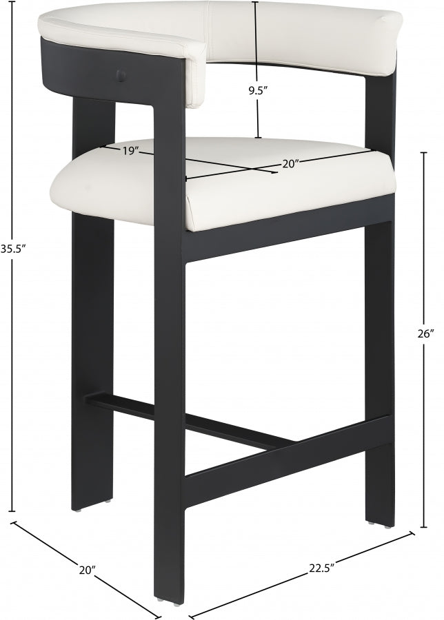 Tabourets de bar/comptoir en cuir végétalien Romeo
