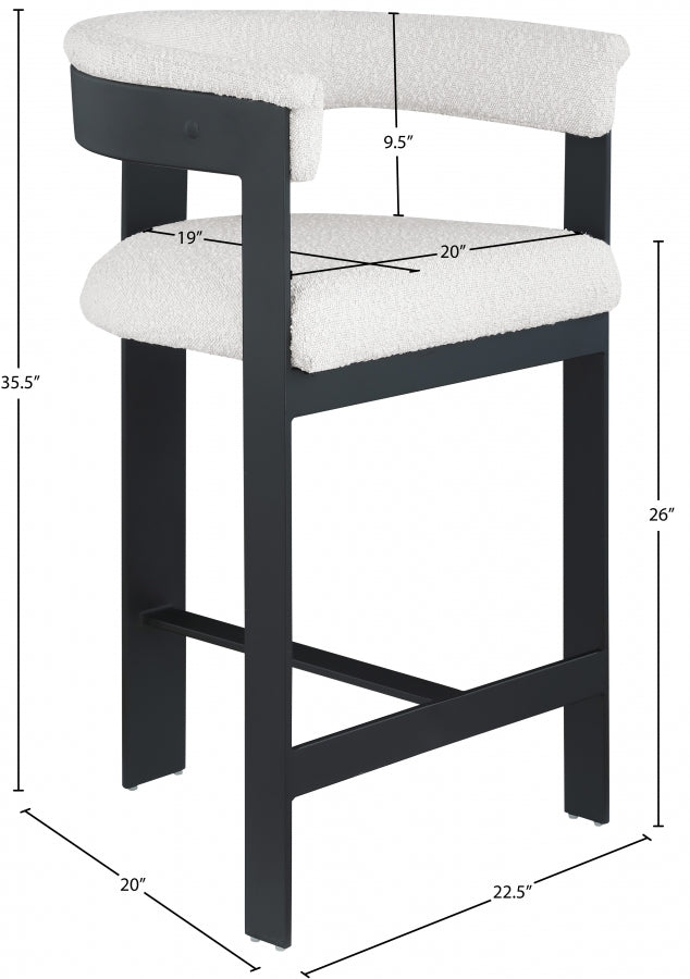 Romeo Boucle Fabric Bar / Counter Stools