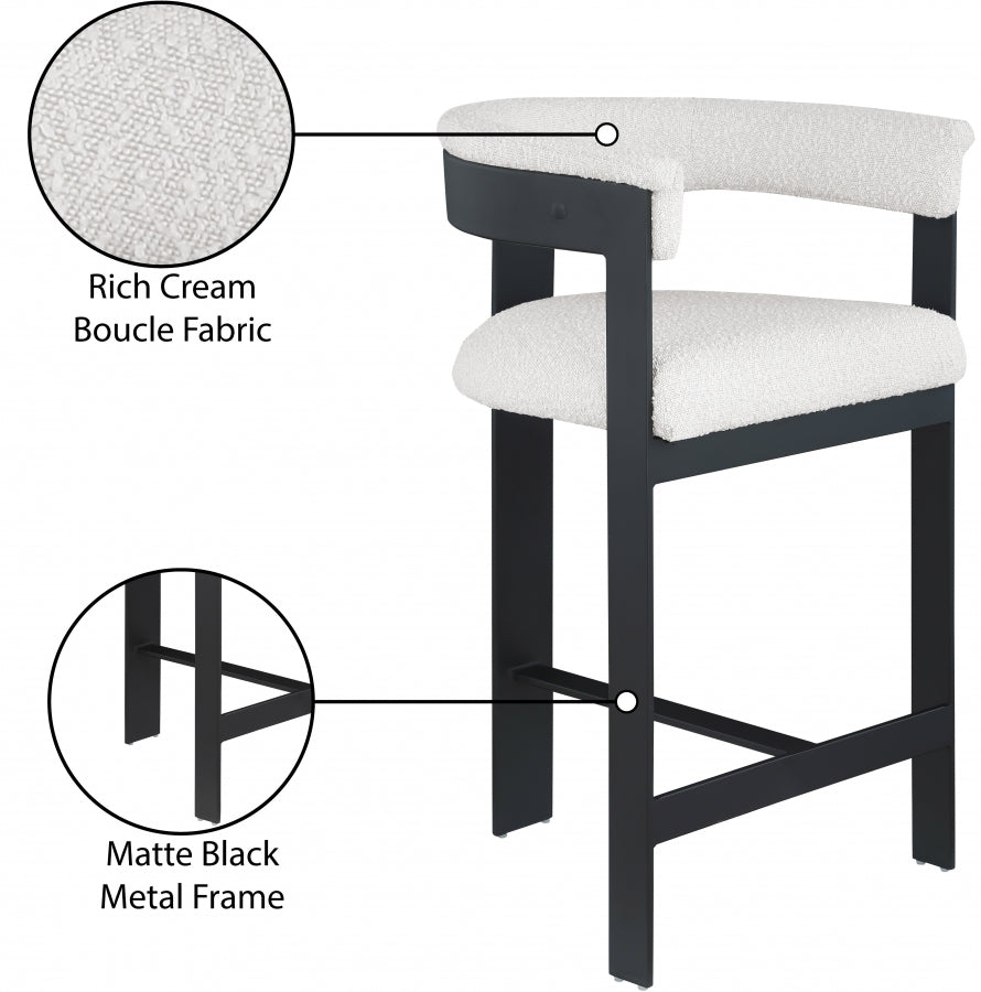Romeo Boucle Fabric Bar / Counter Stools