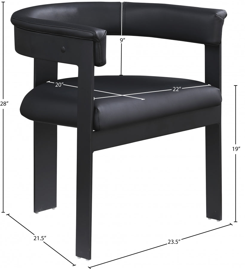 Chaise de salle à manger en cuir végétalien Romeo