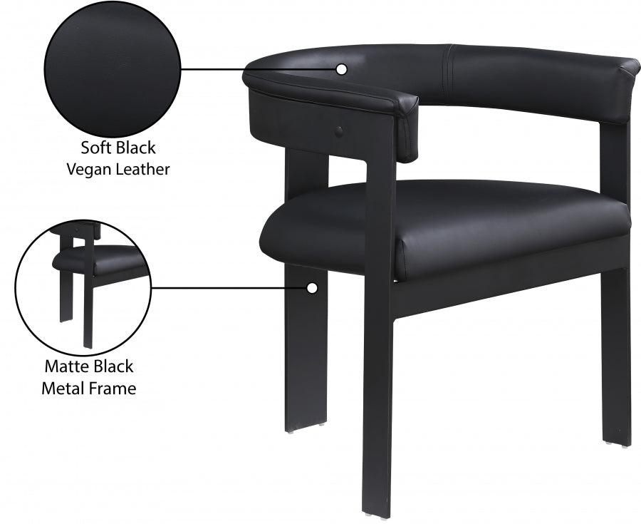 Chaise de salle à manger en cuir végétalien Romeo