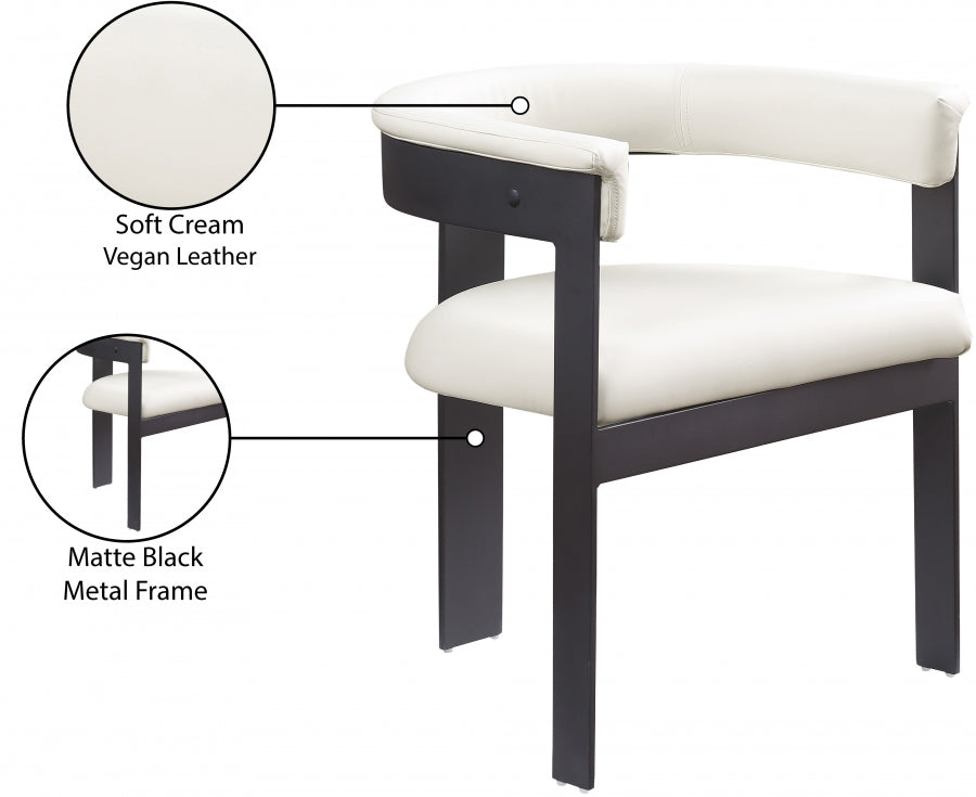 Chaise de salle à manger en cuir végétalien Romeo