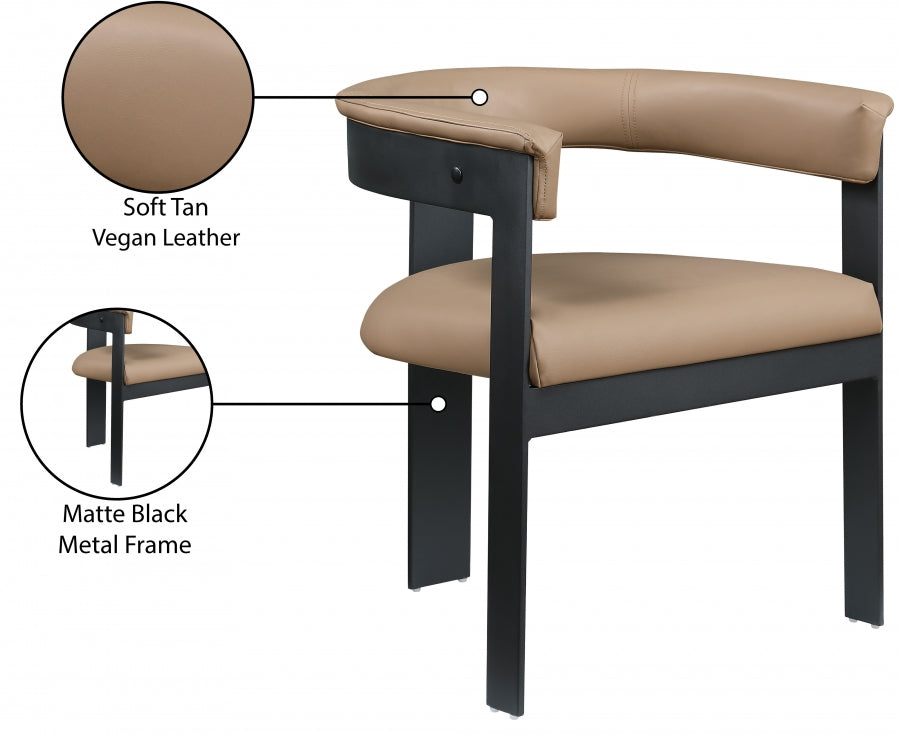 Chaise de salle à manger en cuir végétalien Romeo