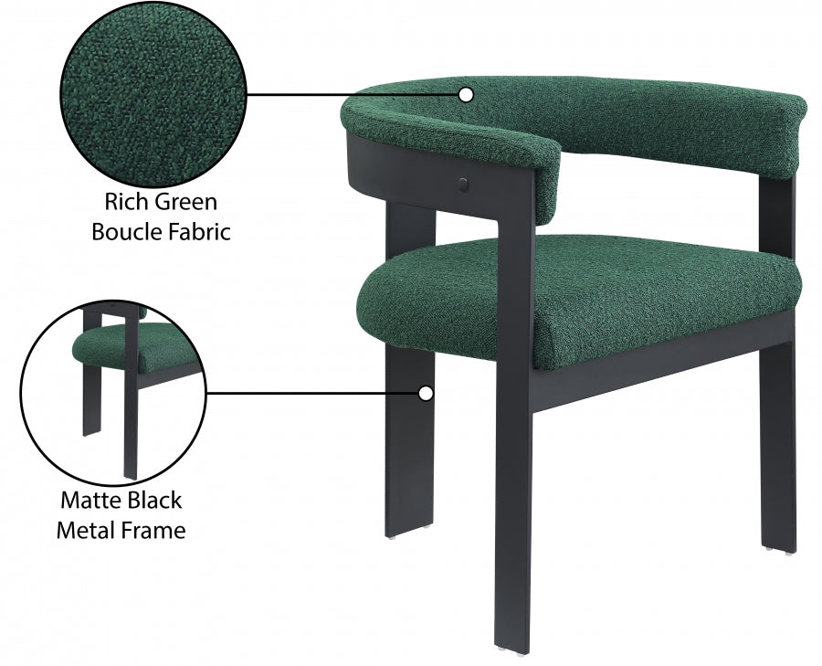 Chaise de salle à manger en tissu Romeo Boucle