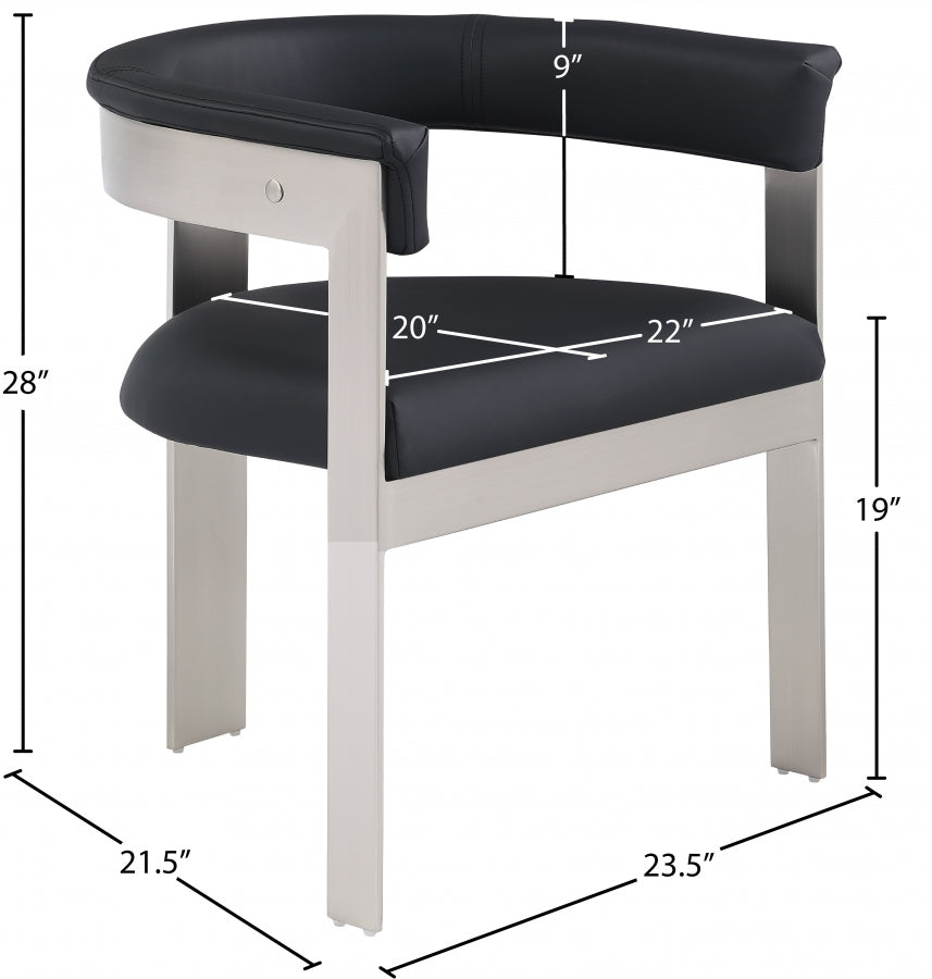 Chaise de salle à manger en cuir végétalien Romeo