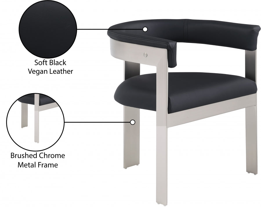Chaise de salle à manger en cuir végétalien Romeo