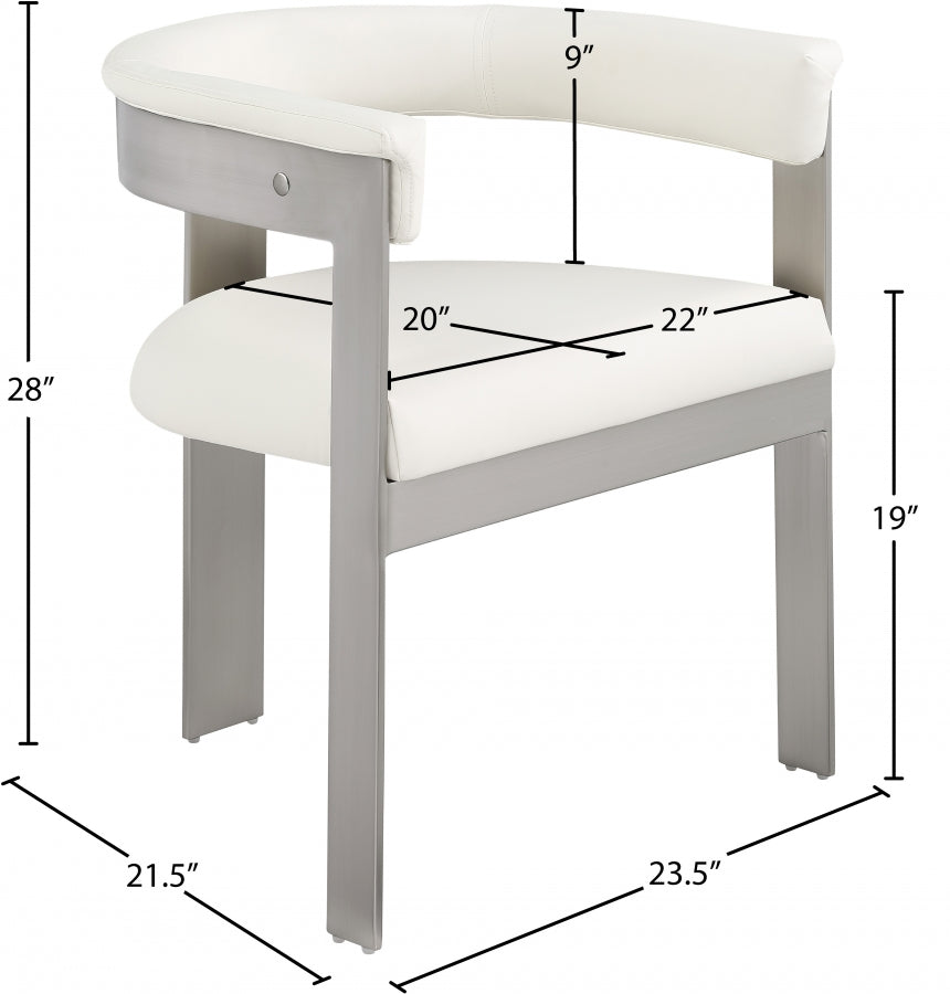 Chaise de salle à manger en cuir végétalien Romeo