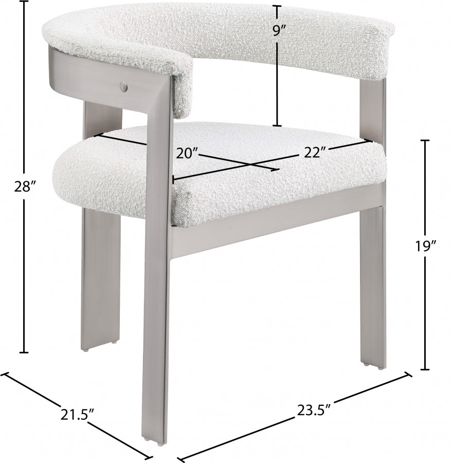 Chaise de salle à manger en tissu Romeo Boucle