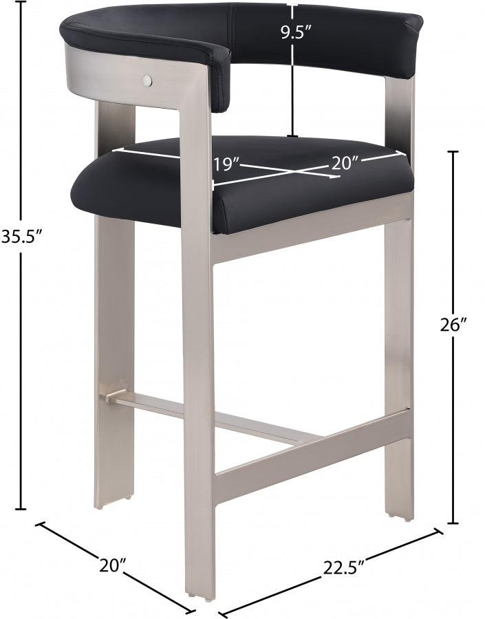 Tabourets de bar/comptoir en cuir végétalien Romeo